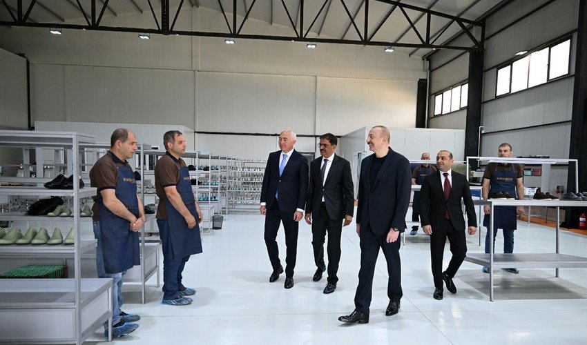 Президент Ильхам Алиев принял участие в открытии Лачынского филиала обувной фабрики PIRSHAGHI Президент Ильхам Алиев принял участие в открытии Лачынского филиала обувной фабрики PIRSHAGHI