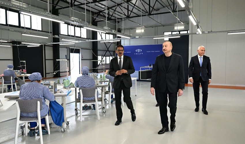 Aliyev attends opening of 'LATIFA' Lachin Garment Factory