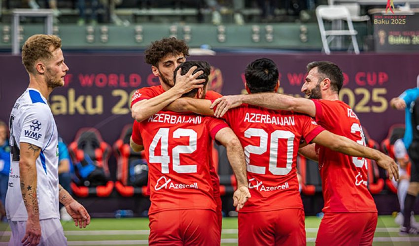 Azərbaycanın minifutbol millisi 1/4 finalda - Video Azərbaycanın minifutbol millisi 1/4 finalda - Video