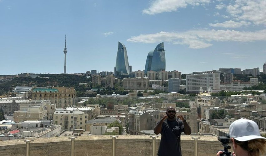 UFC fighter Khalil Rountree tours Baku's Old City ahead of landmark event UFC fighter Khalil Rountree tours Baku's Old City ahead of landmark event