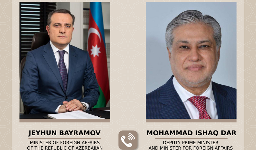 Ceyhun Bayramov və İshaq Dar arasında telefon danışığı baş tutub Ceyhun Bayramov və İshaq Dar arasında telefon danışığı baş tutub