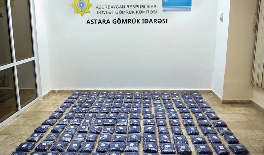 Astara Gömrük İdarəsində uğurlu əməliyyat nəticəsində 103,3 kq narkotik aşkarlanıb