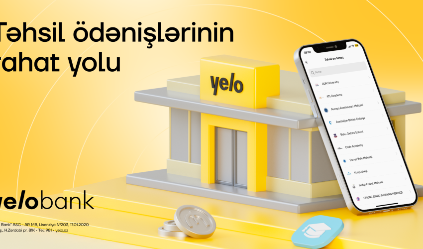 Yelo App ilə təhsil ödənişləri indi daha rahat!