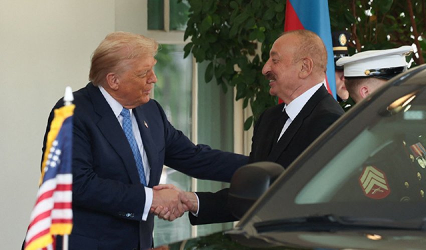 Donald Trampla İlham Əliyevin görüşü başlayıb