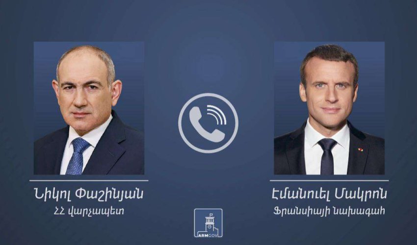 Paşinyan Makronla sülh sazişi və regional əməkdaşlıq müzakirə edib