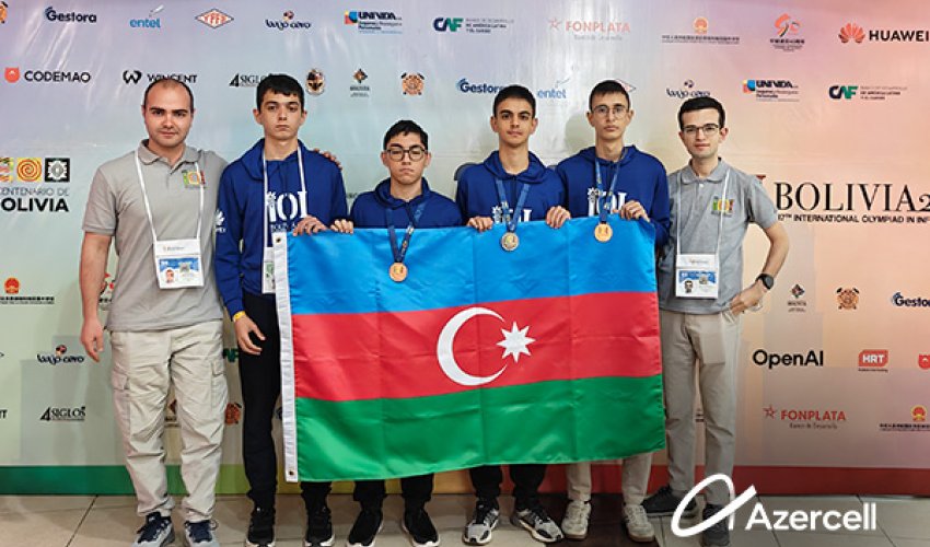 
Azercell Beynəlxalq İnformatika Olimpiadasında uğur qazanan məktəbliləri təbrik edir