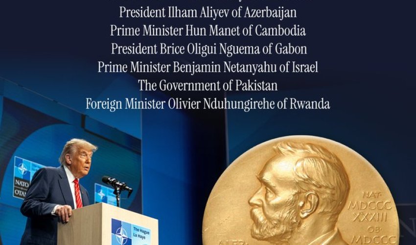 Trump nominated for Nobel Peace Prize with backing from Azerbaijani, Armenian leaders Trump nominated for Nobel Peace Prize with backing from Azerbaijani, Armenian leaders