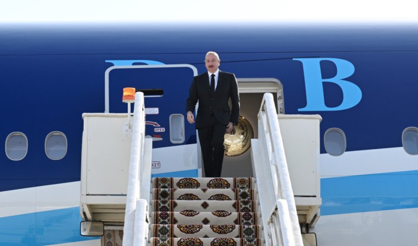 Ilham Aliyev arrives in Turkmenistan on a working visit Ilham Aliyev arrives in Turkmenistan on a working visit