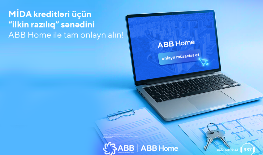 MİDA kreditinə ilkin razılıq üçün banka
gəlməyə ehtiyac qalmadı! MİDA kreditinə ilkin razılıq üçün banka
gəlməyə ehtiyac qalmadı!
