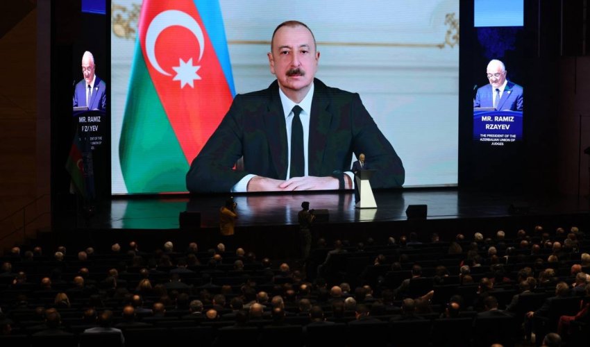 Prezident assambleya iştirakçılarına müraciət edib - Yenilənib
