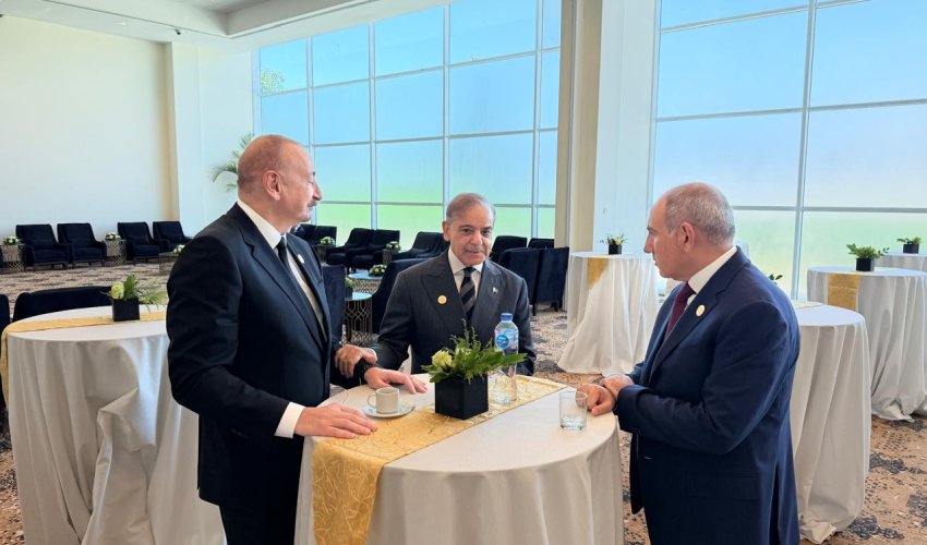Aliyev meets Pashinyan, Sharif at peace summit in Egypt Aliyev meets Pashinyan, Sharif at peace summit in Egypt