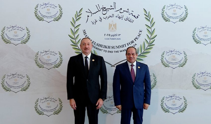 İlham Əliyev Yaxın Şərq Sülh Sammitində iştirak edir