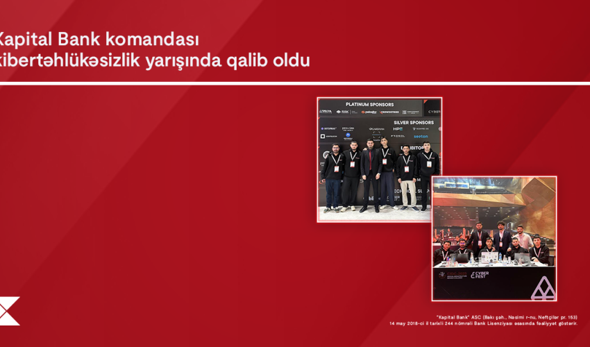 Kapital Bank-ın İnformasiyatəhlükəsizliyi komandası ölkənin ən güclü mütəxəssisləri sırasında Kapital Bank-ın İnformasiyatəhlükəsizliyi komandası ölkənin ən güclü mütəxəssisləri sırasında