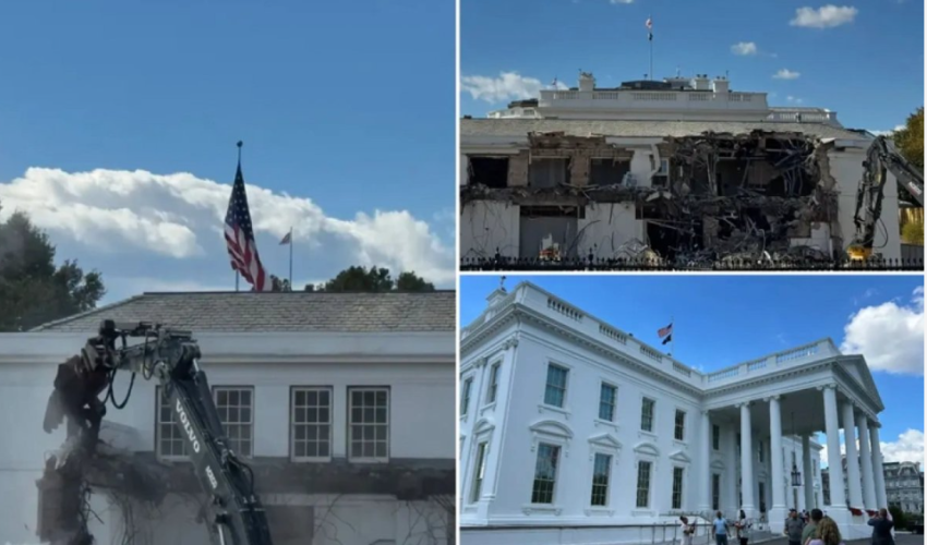 Trump begins demolition of White House East Wing to build new ballroom Trump begins demolition of White House East Wing to build new ballroom