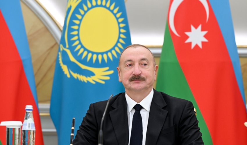 Президент Ильхам Алиев поделился кадрами государственного визита в Казахстан