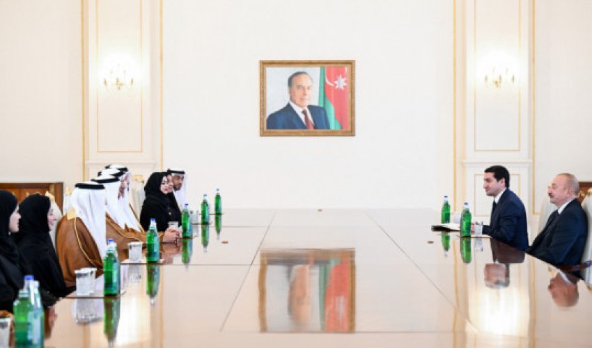 Prezident Birləşmiş Ərəb Əmirlikləri Federal Milli Şurasının sədrini qəbul edib Prezident Birləşmiş Ərəb Əmirlikləri Federal Milli Şurasının sədrini qəbul edib