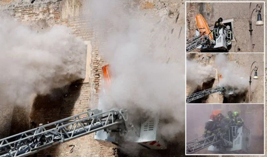 Romada tarixi qüllə çöküb - 4 yaralı var