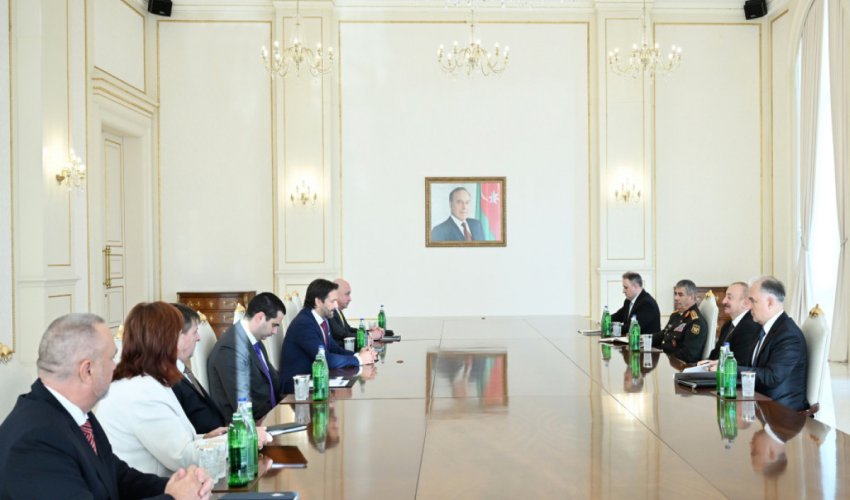 Prezident İlham Əliyev Slovakiya müdafiə nazirini qəbul edib