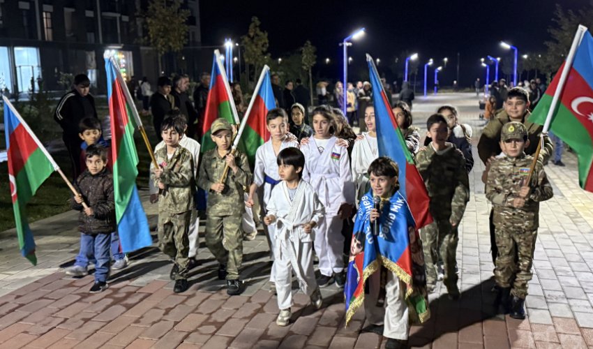 Füzulidə Zəfər Gününə həsr olunmuş tədbirlər atəşfəşanlıqla başa çatıb