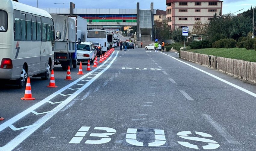 На трассе Баку – Сумгайыт новая автобусная полоса вызвала жалобы водителей