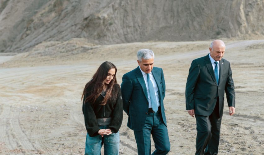 Leyla Əliyeva Mingəçevirdə ekoloji aksiyalarda iştirak edib