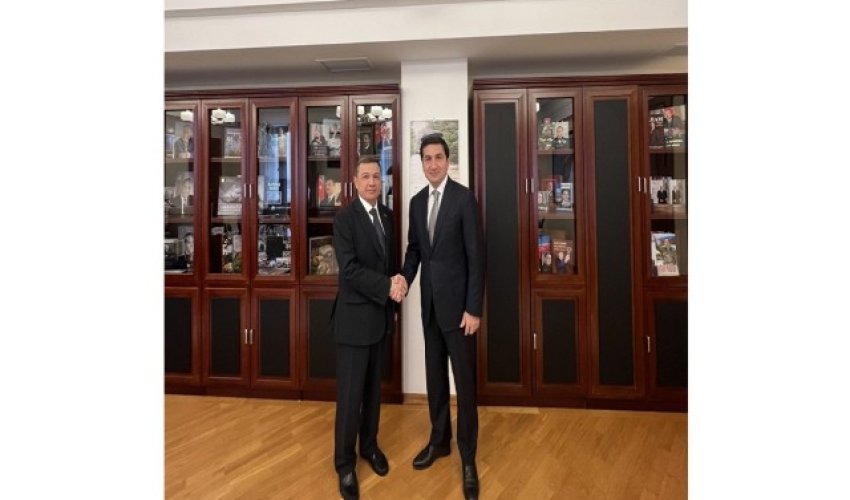 Hikmət Hacıyev Türkmənistan səfiri ilə görüşüb