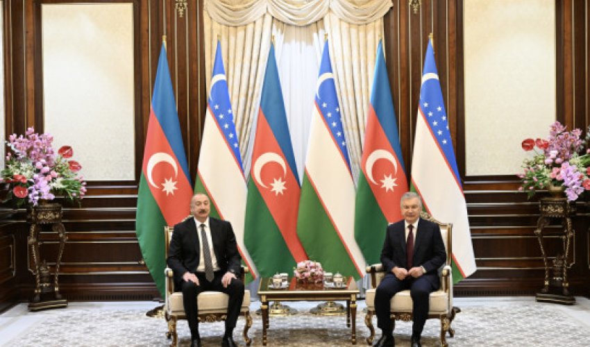 Azərbaycan və Özbəkistan prezidentlərinin təkbətək görüşü olub