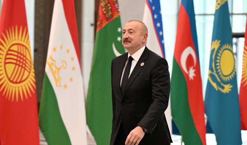 İlham Əliyev Mərkəzi Asiya Dövlət Başçılarının 7-ci Məşvərət Görüşünün iclasında çıxış edib - Yenilənib