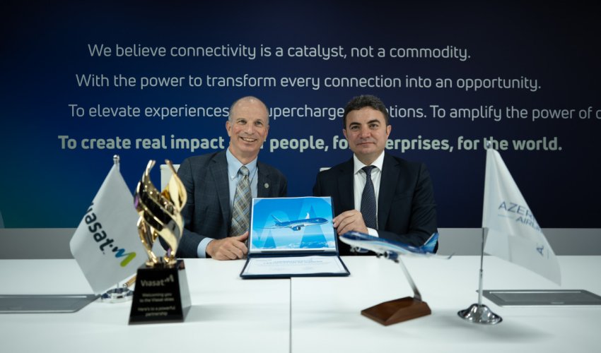 AZAL və “Viasat” təyyarələrin yüksəksürətli internetlə təchiz edilməsinə dair saziş imzalayıb