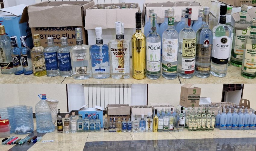 
Şəmkirdə mağazada 128 litrə yaxın saxta araq aşkarlanıb