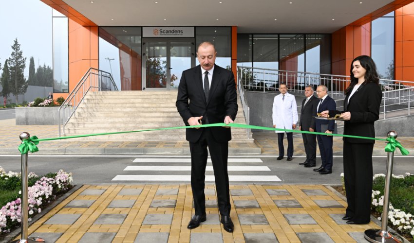 Prezident dərman preparatları istehsalı müəssisəsinin açılışında iştirak edib