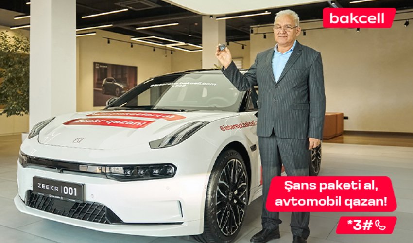 The 7th luxury car has been won in Bakcell’s lottery!