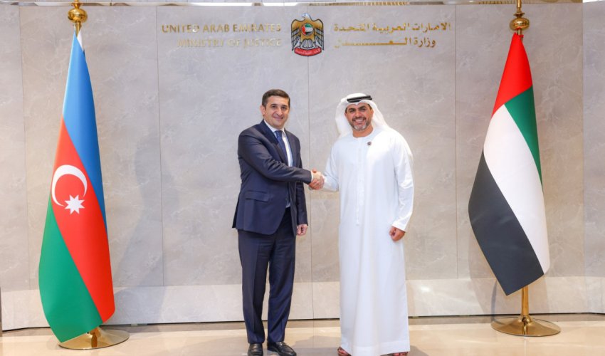 Fərid Əhmədov BƏƏ-nin ədliyyə naziri ilə görüşüb