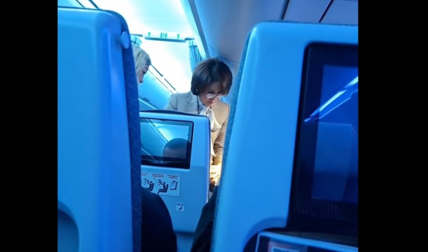 Kazakh health minister assists passenger who fell ill on flight