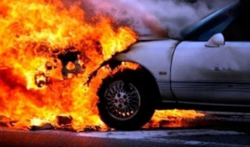 Göygöldə "BMW" yanıb