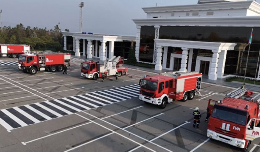 FHN Qəbələ aeroportunda təlim keçirib - Video