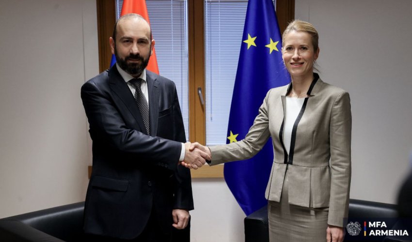 Ararat Mirzoyan Brüsseldə Kaya Kallasla görüşüb