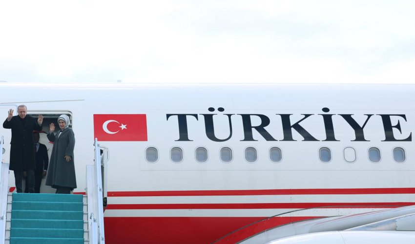 Ərdoğan Türkmənistana gedib