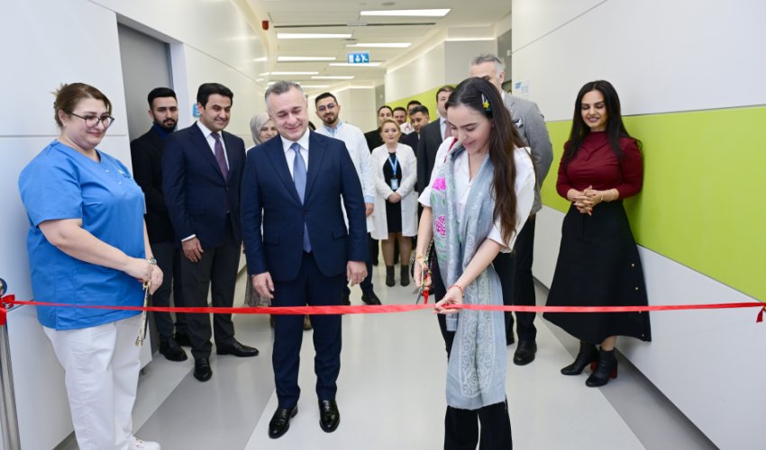 Leyla Əliyeva Liv Bona Dea Hospitalında Sümük iliyi nəqli mərkəzinin açılışında iştirak edib