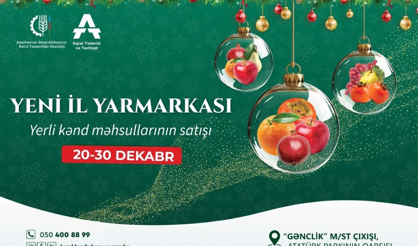Bakıda &ldquo;Kənddən Şəhərə&rdquo; Yeni il yarmarkası start götürür