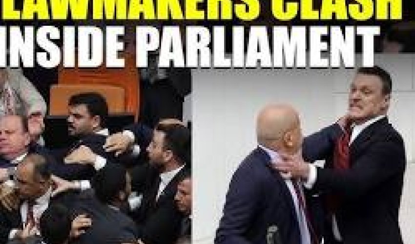 Brawl erupts in Turkish parliament during 2026 budget debate