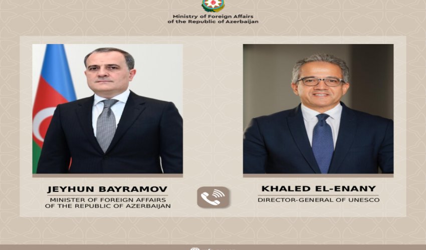 Ceyhun Bayramov UNESCO-nun Baş direktoru ilə telefon danışığı aparıb