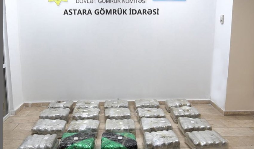 Astara Gömrüyündə İrandan Rusiyaya tranzit edilən yükdə 148 kiloqramdan çox narkotik aşkarlanıb