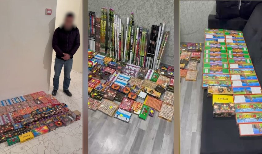 Sabunçuda 803 qutu pirotexniki vasitəni gizli şəkildə satmaq istəyən şəxs saxlanılıb