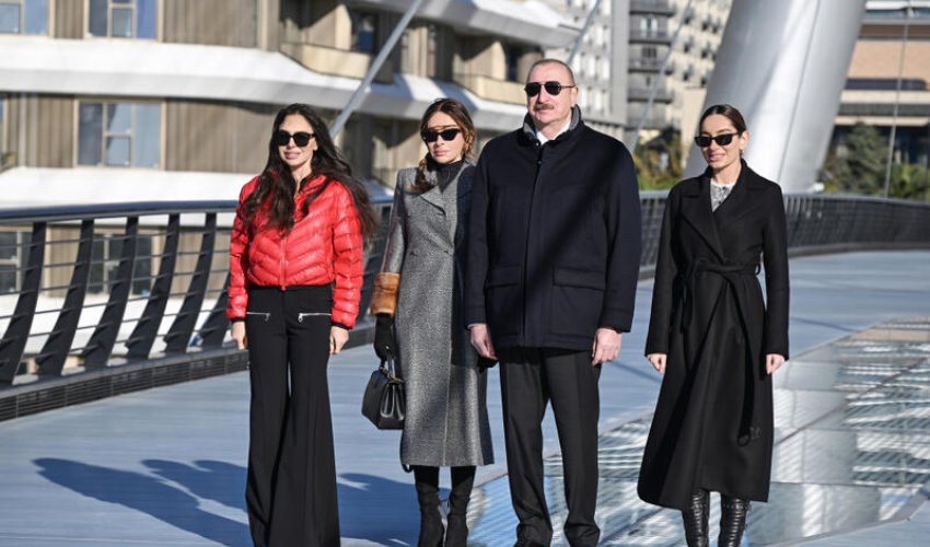 Президент Азербайджана поделился кадрами с посещения "Baku White City"