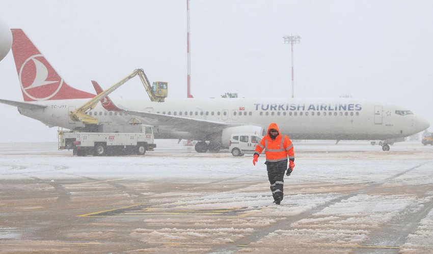 Türkiyədə 61 təyyarə reysi ləğv olunub