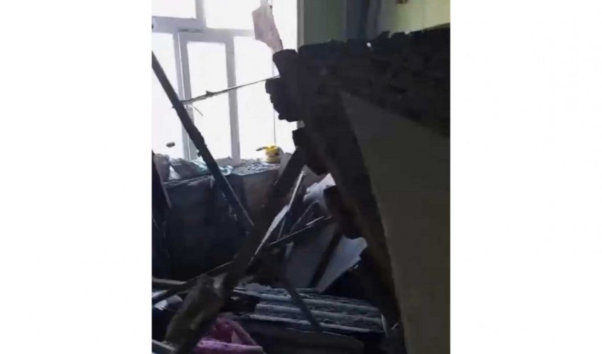 Şabranda mənzilin tavanı çöküb, xəsarət alanlar var
