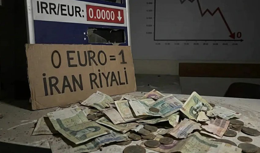 İran riyalı dəyərini itirib, ekranlarda &ldquo;0,00&rdquo; görünür