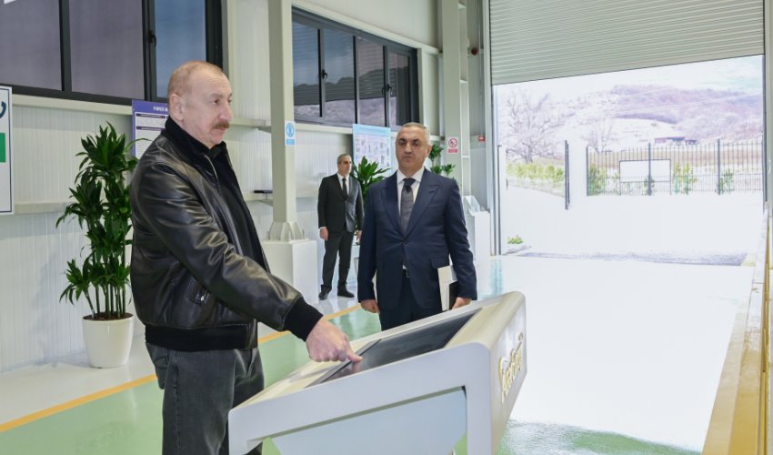 Əliyev&ldquo;Qozlukörpü&rdquo; Su Elektrik Stansiyasının açılışında iştirak edib
