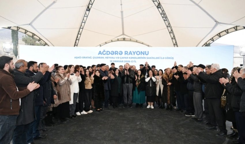 Əliyev Ağdərənin Aşağı Oratağ kəndində Aşağı Oratağ, Çıldıran, Heyvalı və Çapar kəndlərinin sakinləri ilə görüşüb - YENİLƏNİB